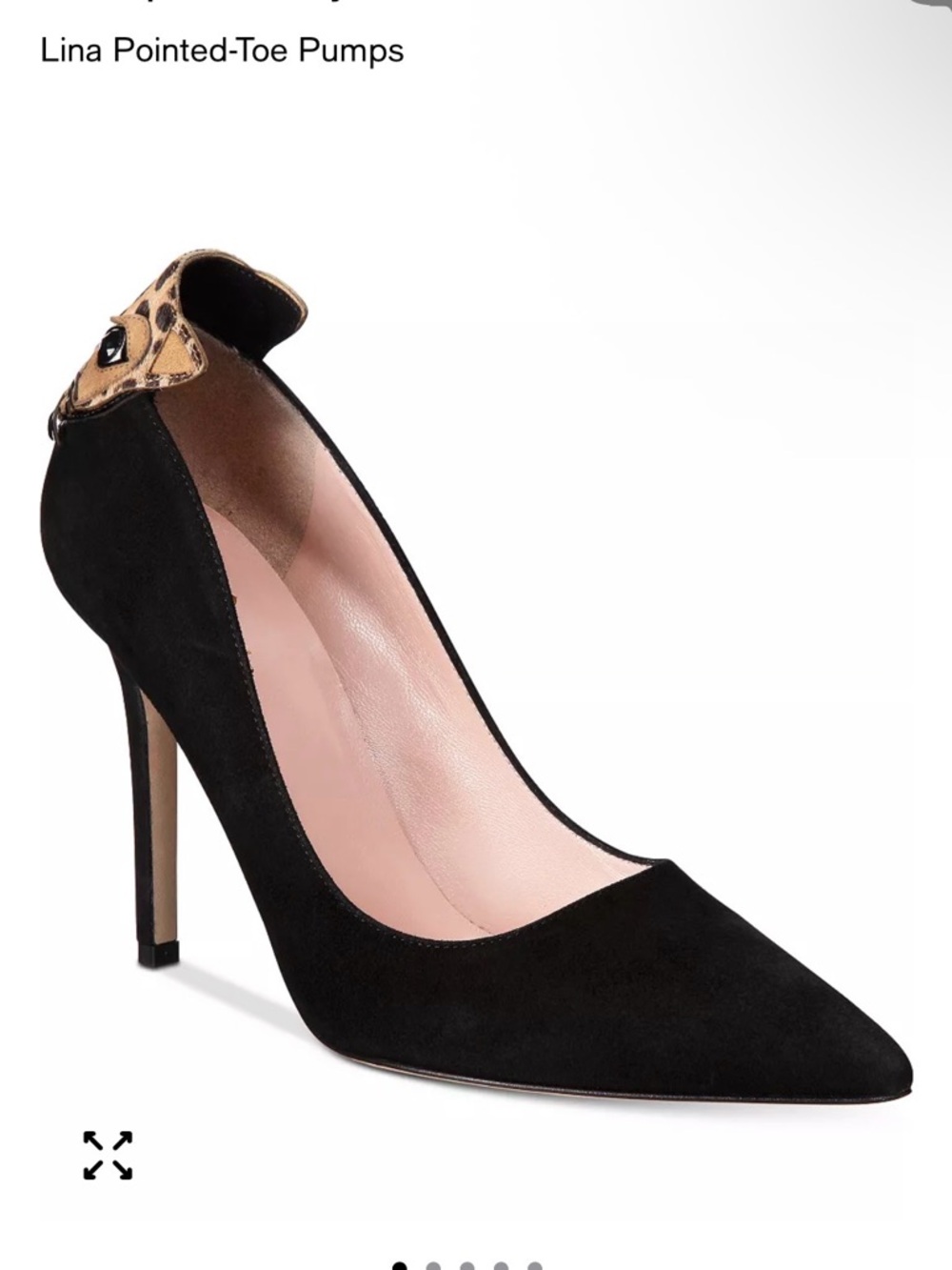 Kate Spade Lina Black Suede Pointed Toe Pumps 5M
